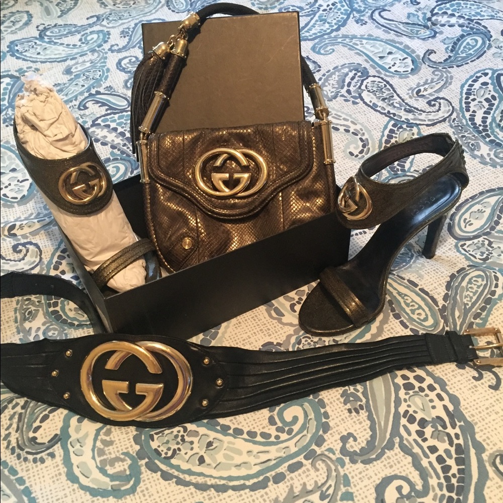 Gucci Handbag Belt & Heels
